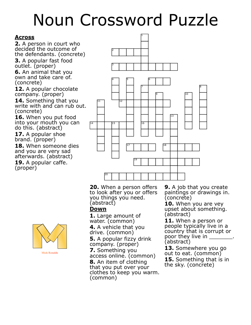 Sixth Grade Crossword Puzzle WordMint