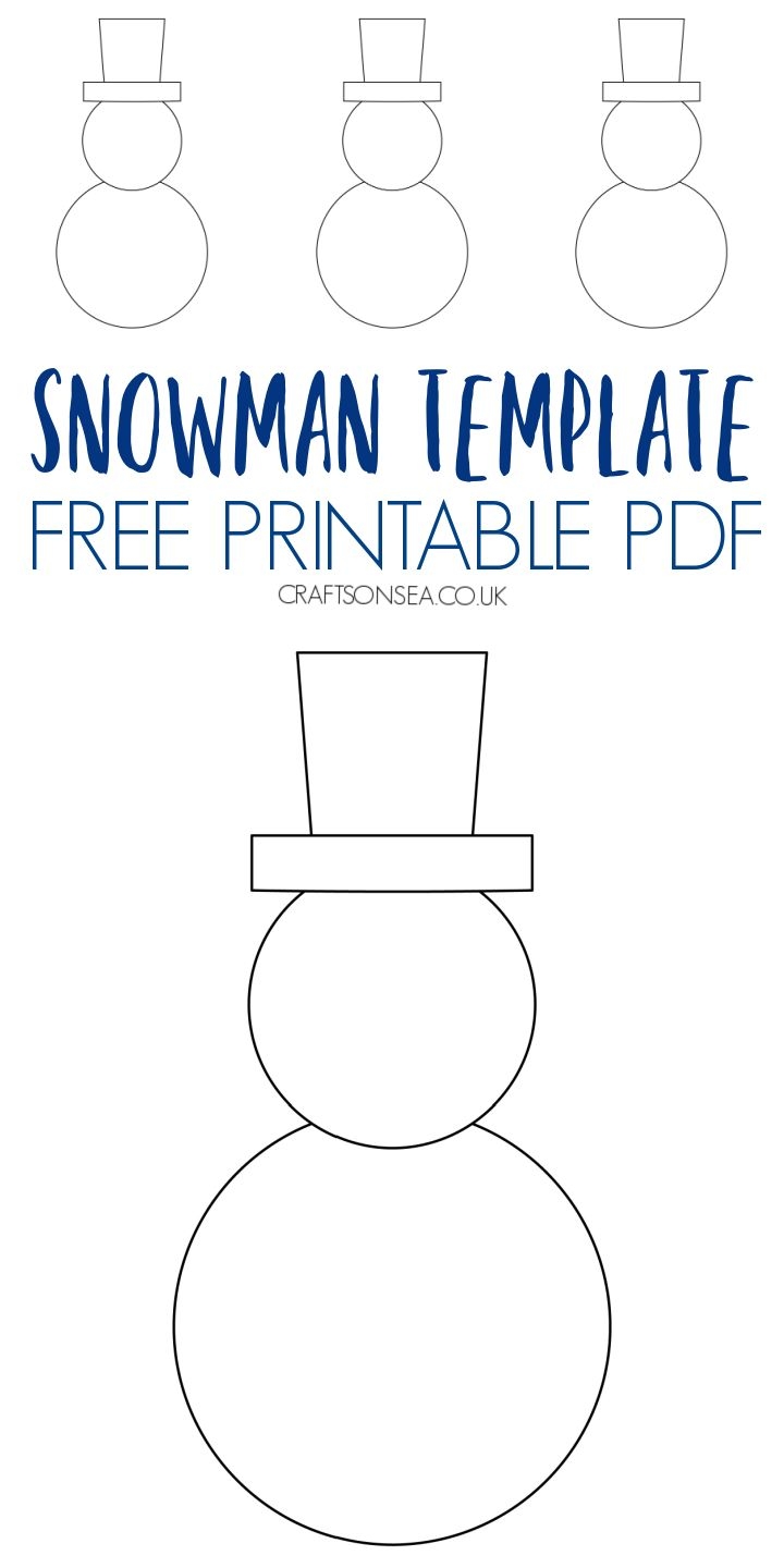Snowman Template Printable