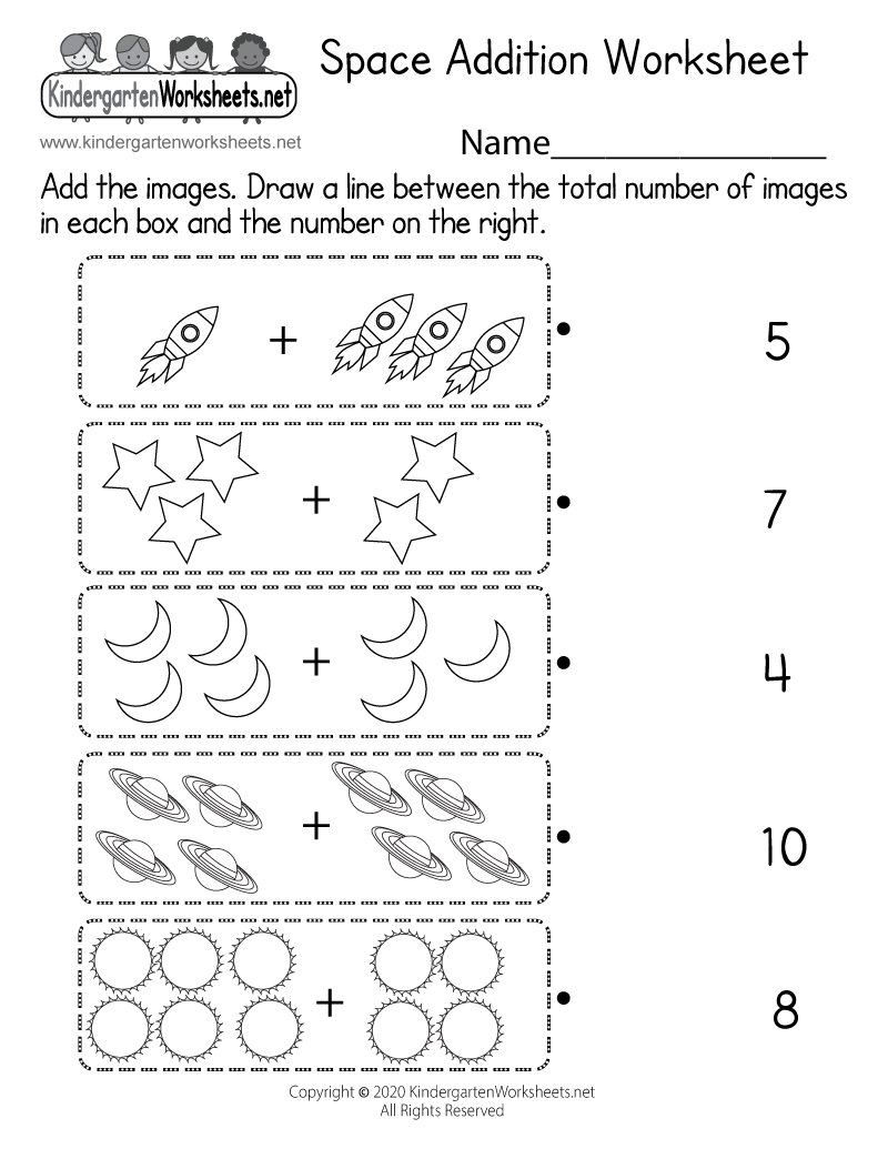 Space Addition Worksheet Free Printable Digital amp PDF