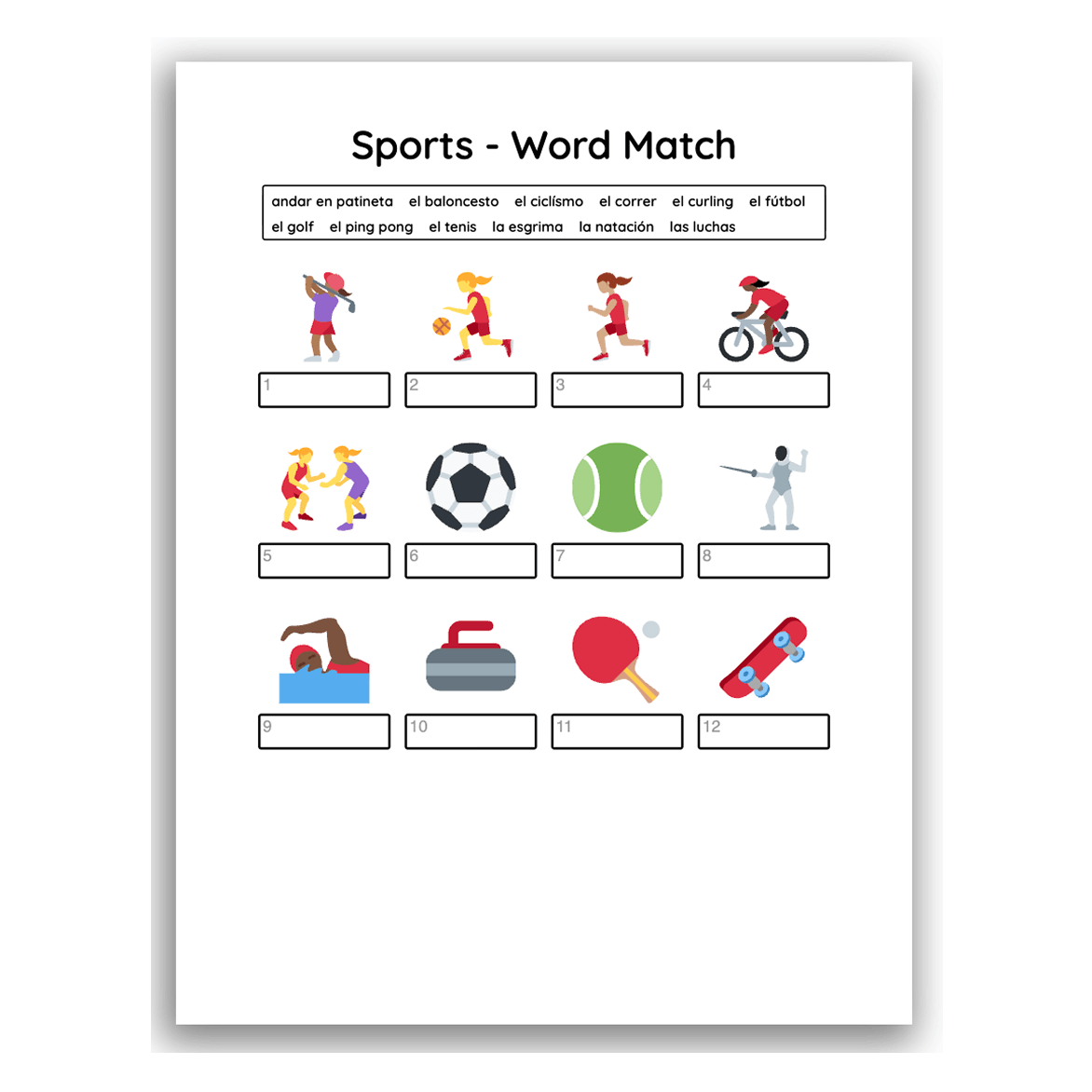 Free Printable Spanish Worksheets Beginners