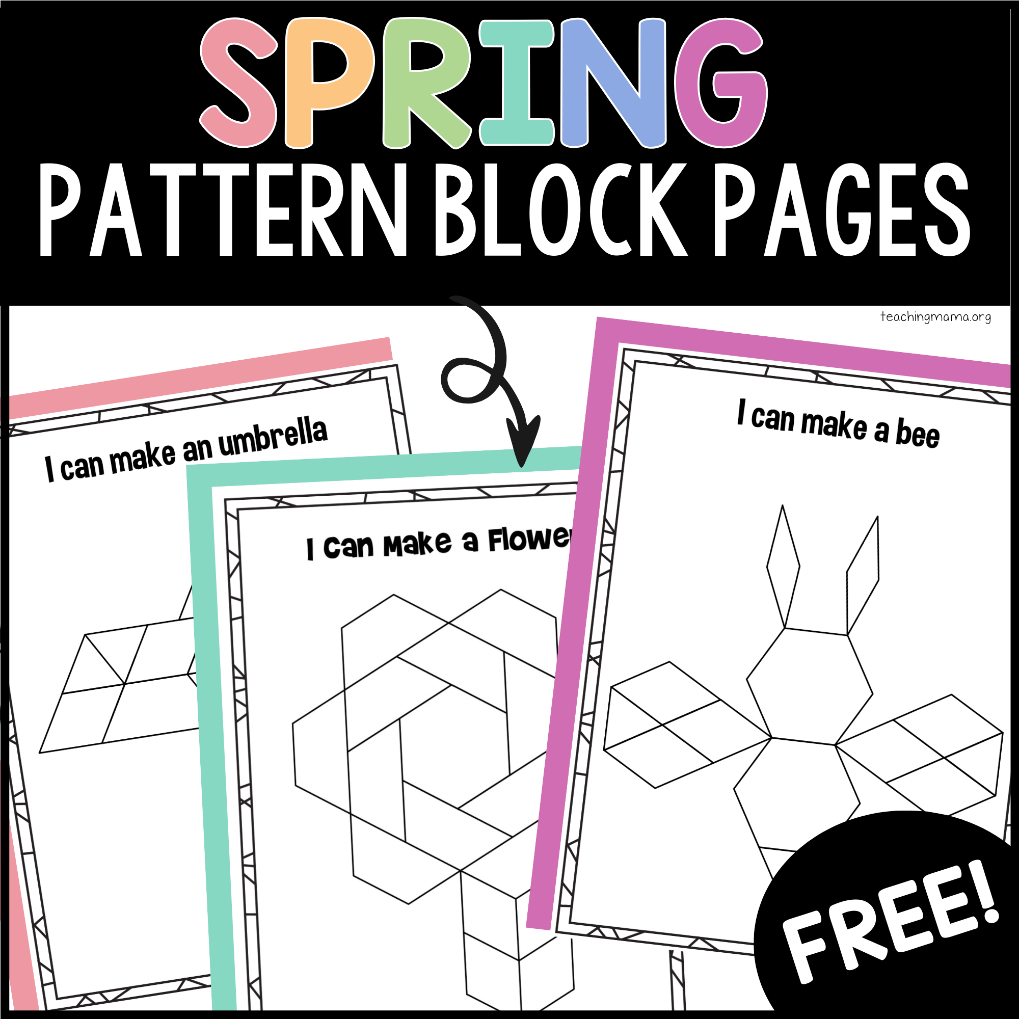 Printable Pattern Block Puzzles