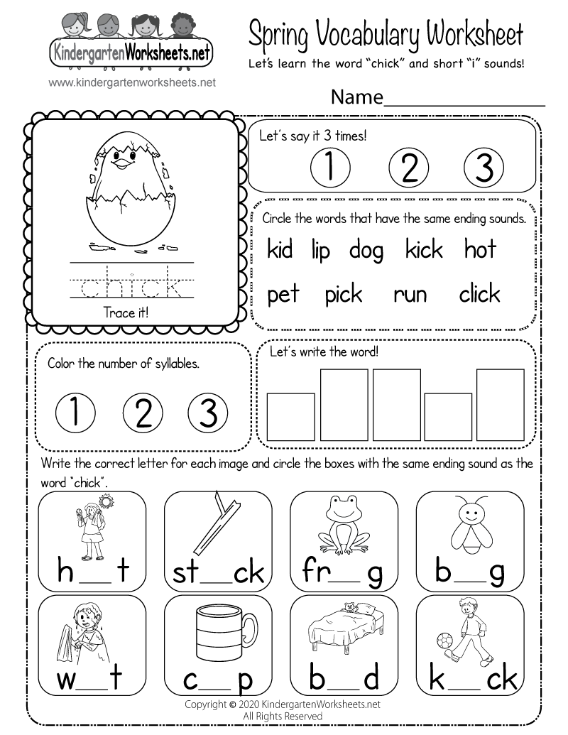 Spring Vocabulary Worksheet Free Printable Digital amp PDF