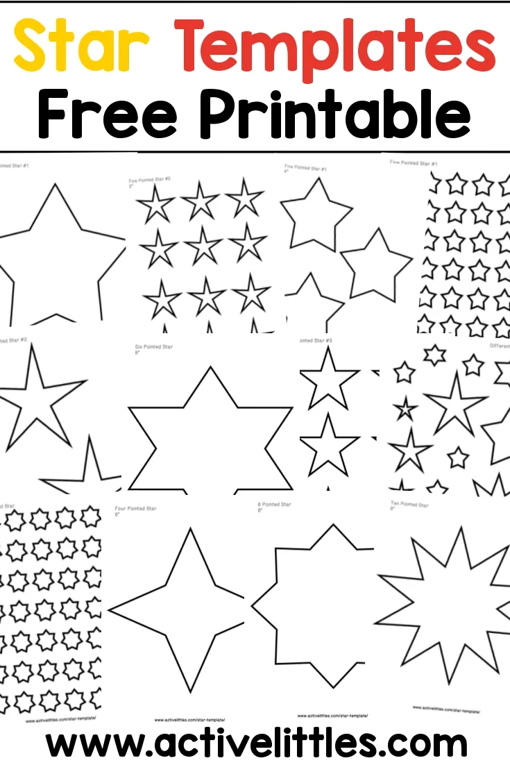 Free Template Of Stars Printable Free Template Of Stars Printable