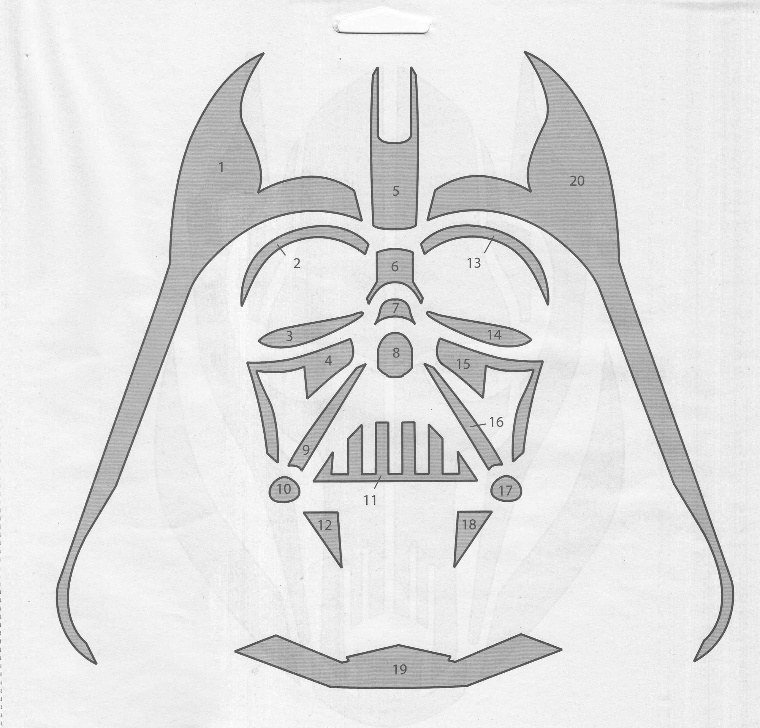 Star Wars Darth Vader Free Pumpkin Stencil Pumpkin Pattern 