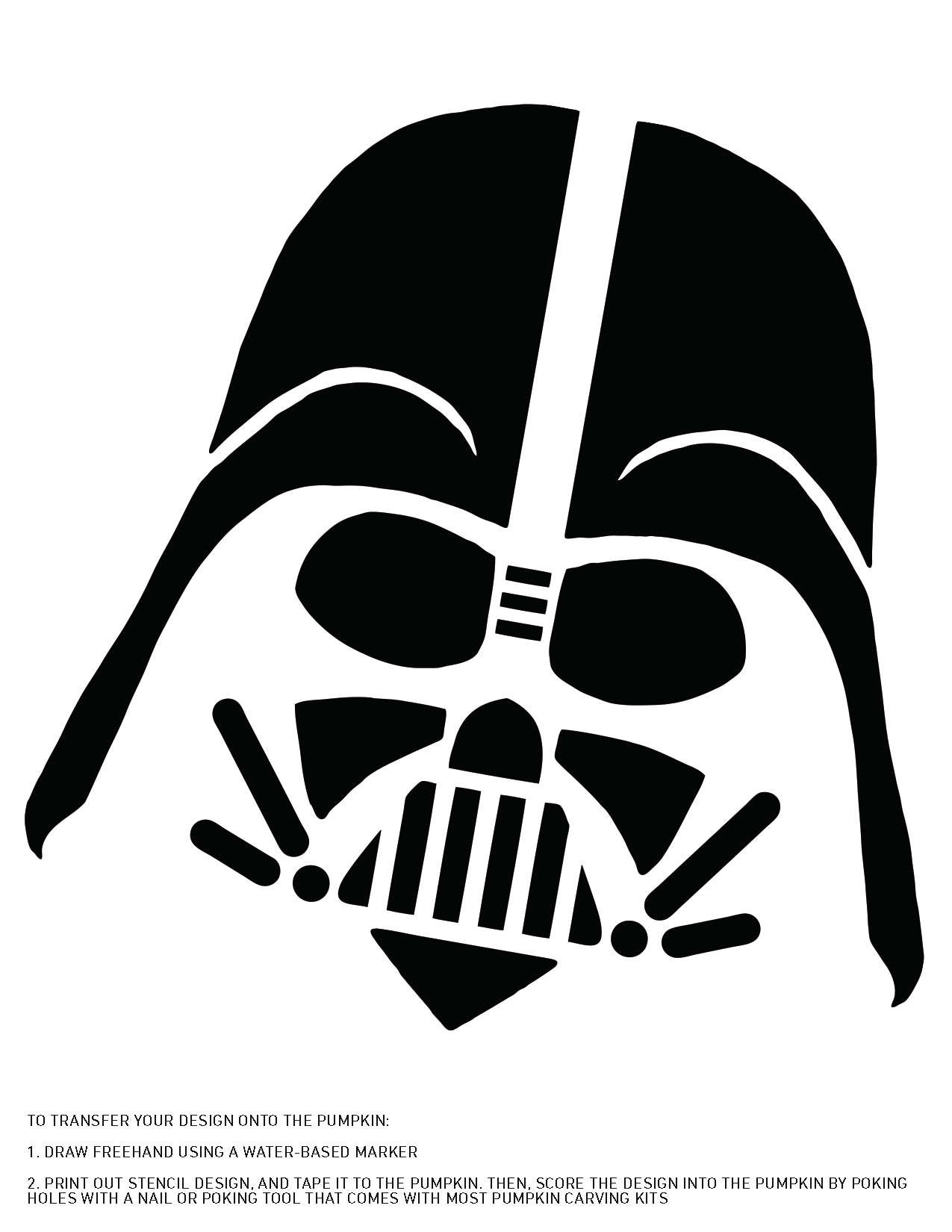 Star Wars Pumpkin Stencil Printable