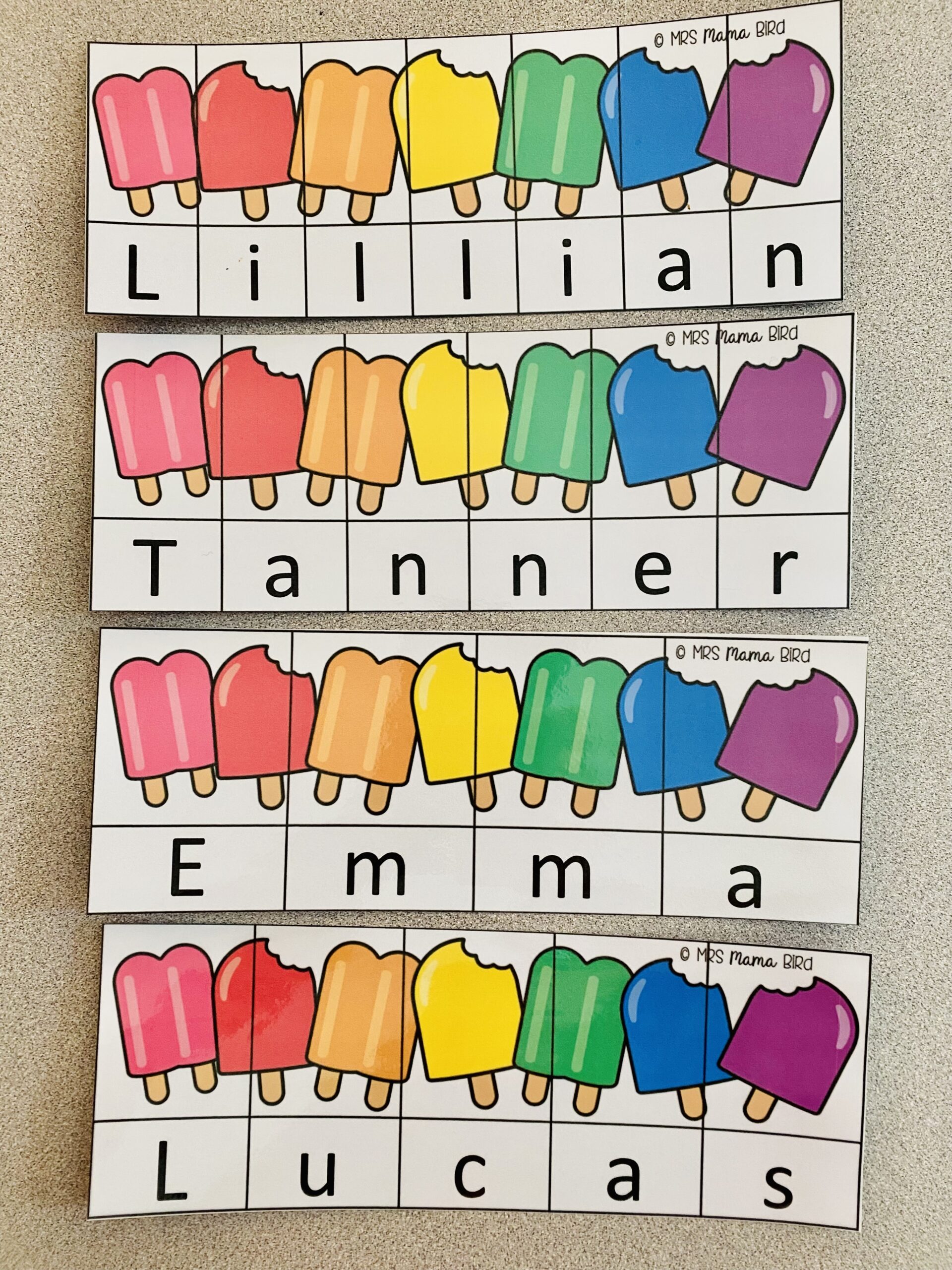 Summer Name Puzzles For Preschoolers Mrs Mama Bird