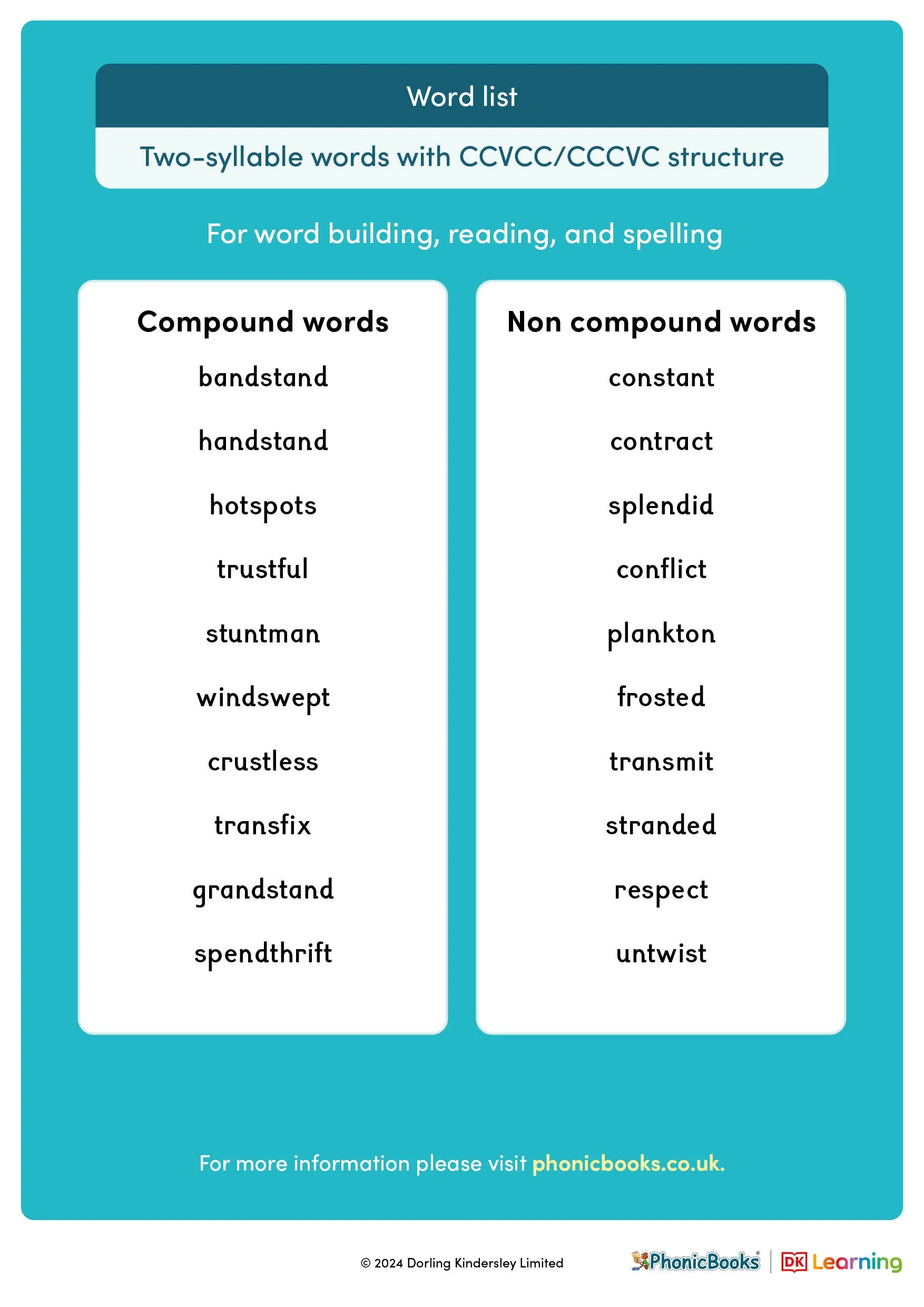 List Of Multisyllabic Words Free