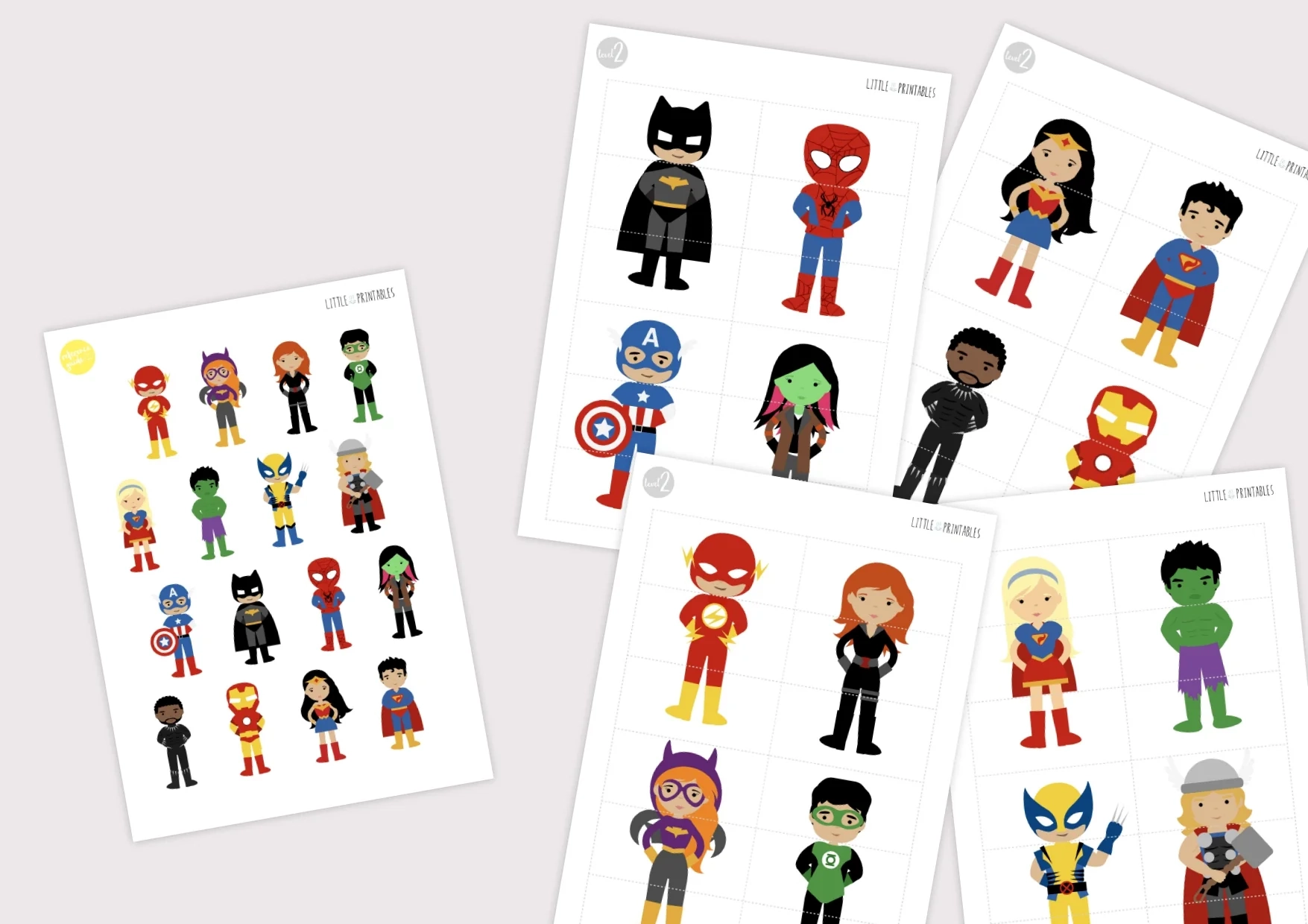 Superhero Puzzles Little Printables