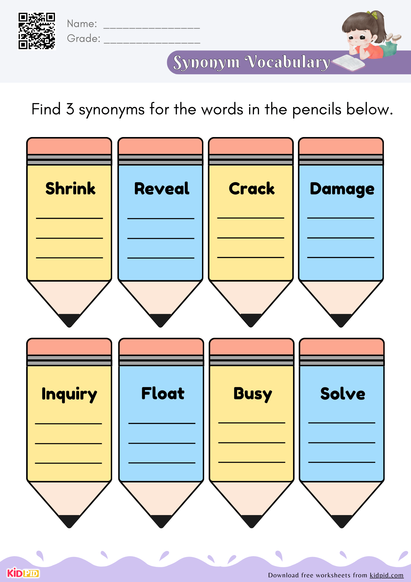 Free Printable Vocabulary Worksheets Grade 3