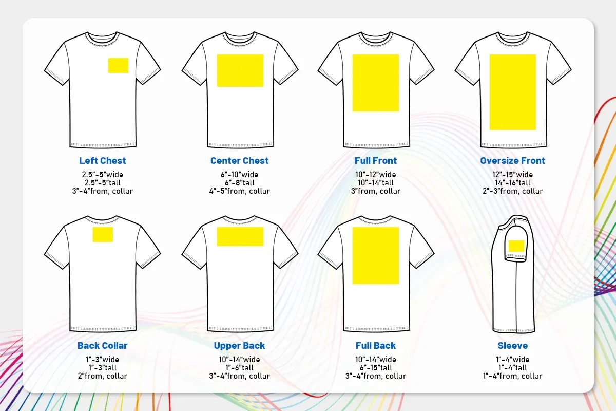 Printable T-shirt Design Location