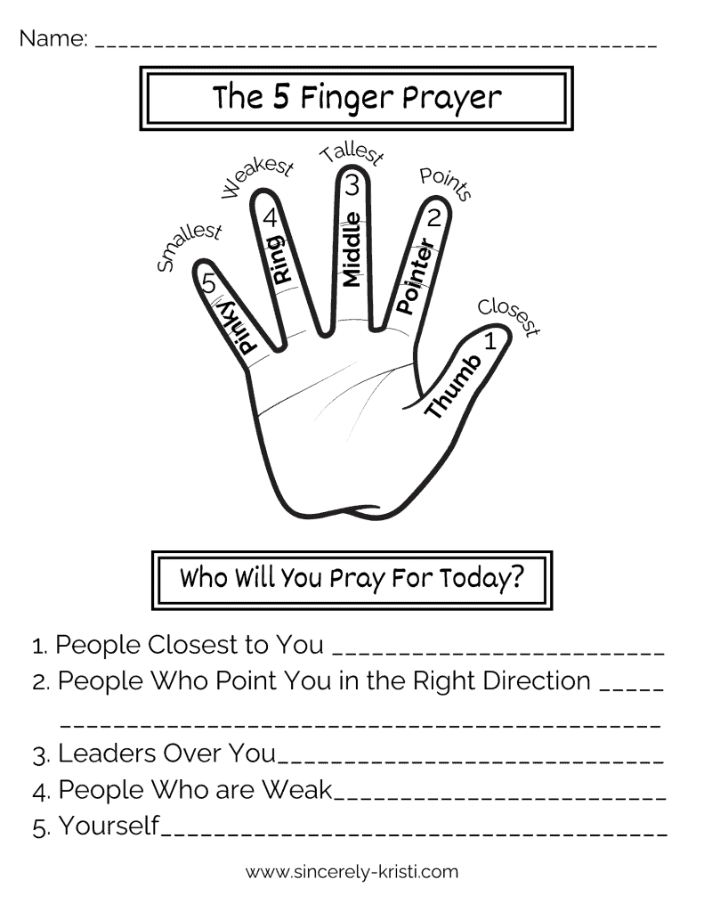 Free Printable Prayer Worksheets