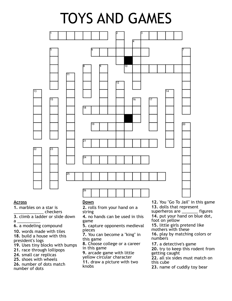 Doll With Crossword Game