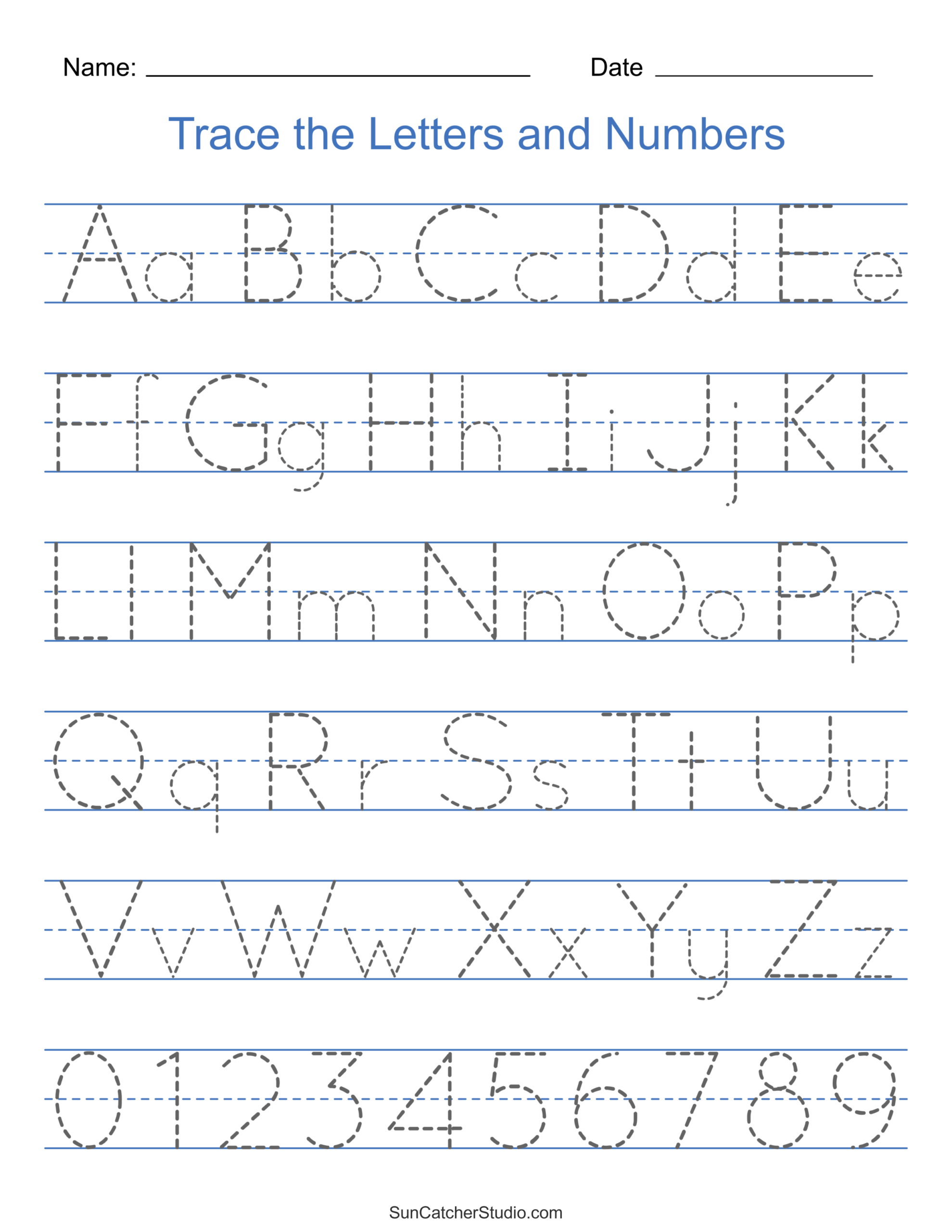 Free Printable Letter Formation Worksheets