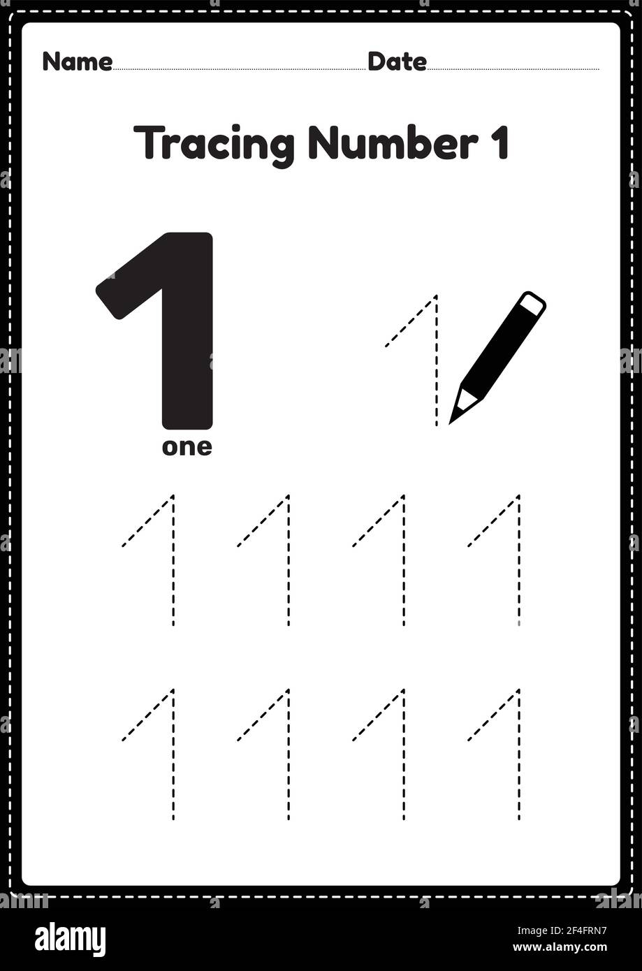 Number 1 Worksheet For Preschool Printable