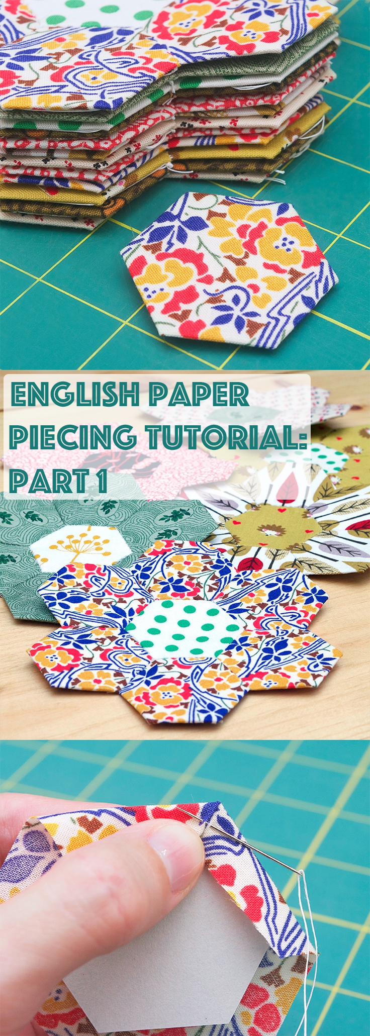 Tutorial English Paper Piecing Hexies Part 1