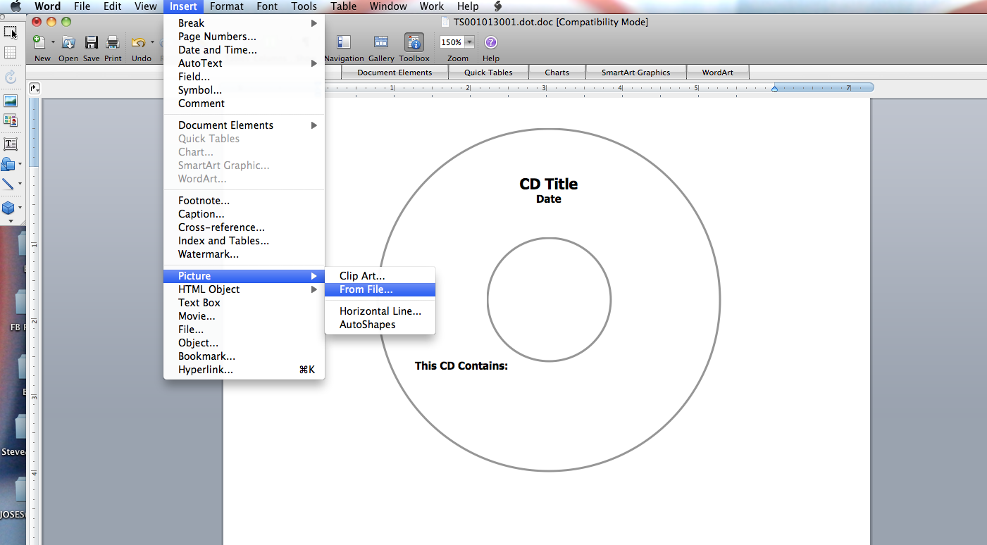 Tutorial How To Add A Picture To CD Template A Party Studio