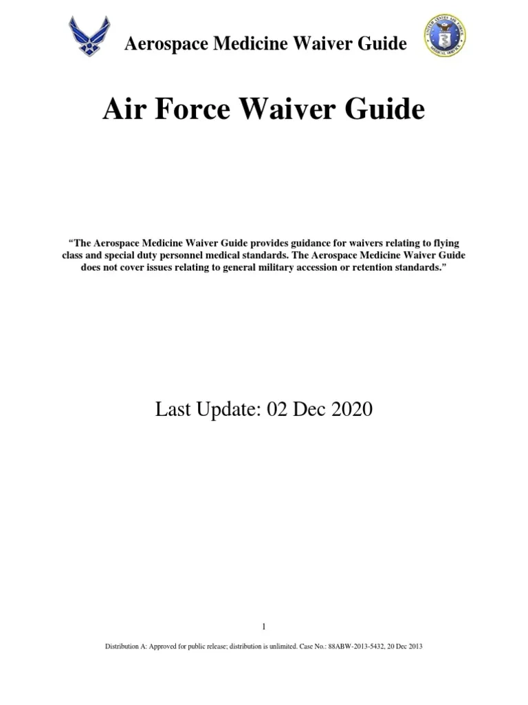 USAF Waiver Guide 201202 PDF Mental Disorder Psychiatry