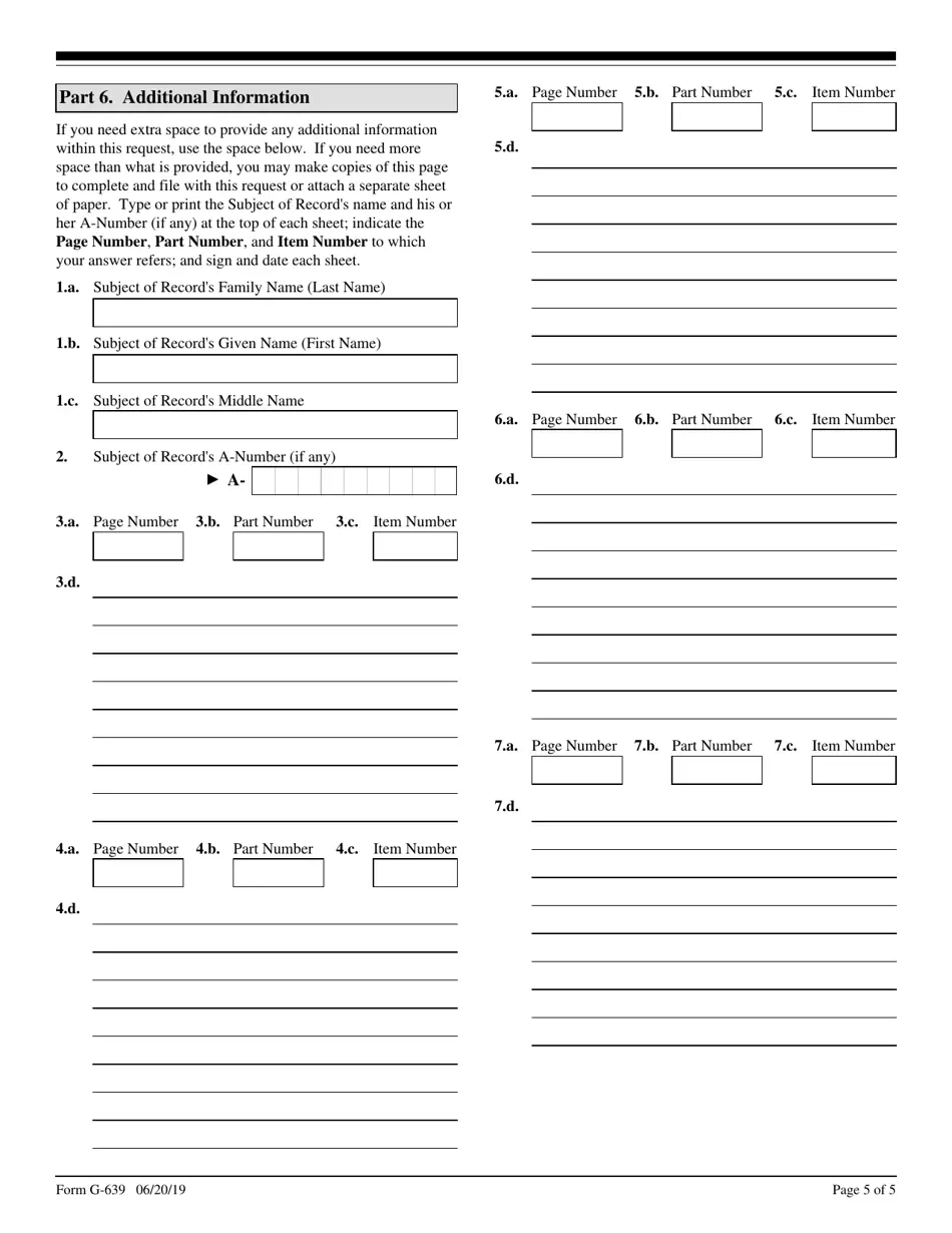 Uscis Form G 639 Printable