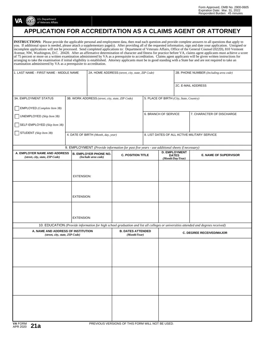 Va Form 21A Fill Out Printable PDF Forms Online