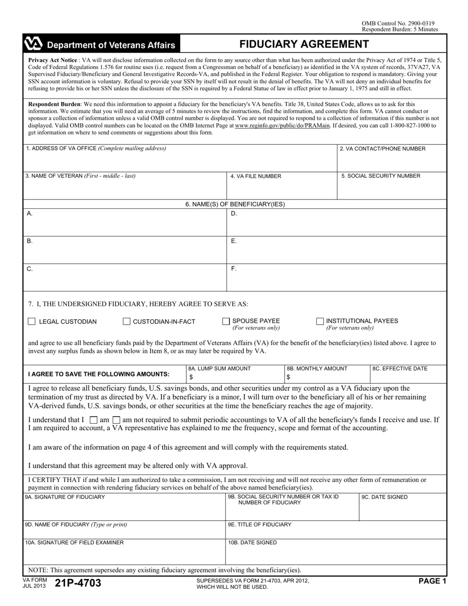 VA Form 21P 4703 Fill Out Sign Online And Download Fillable PDF 