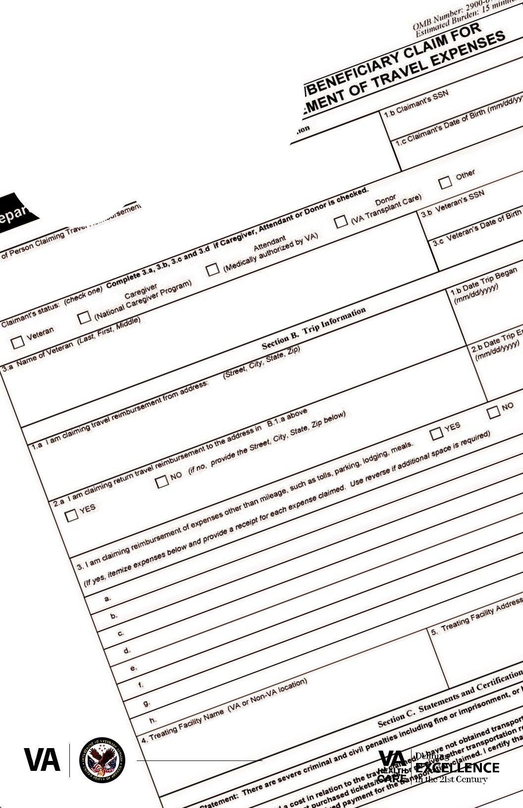 Va Travel Form Printable