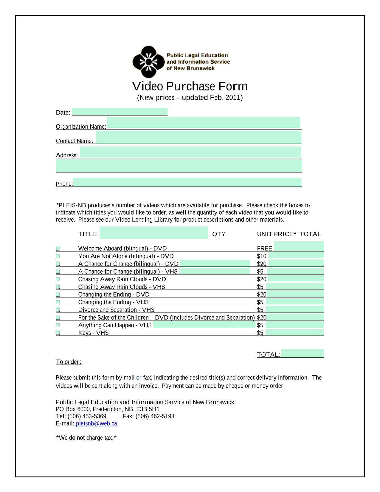 Supplier Request Form Uw
