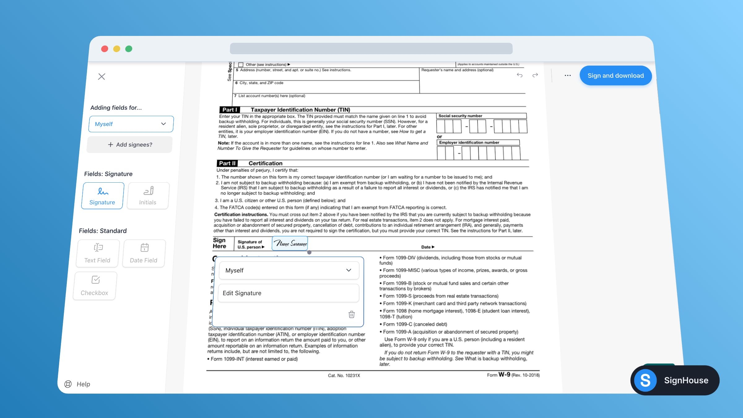 Can W9 Form Be Signed Electronically