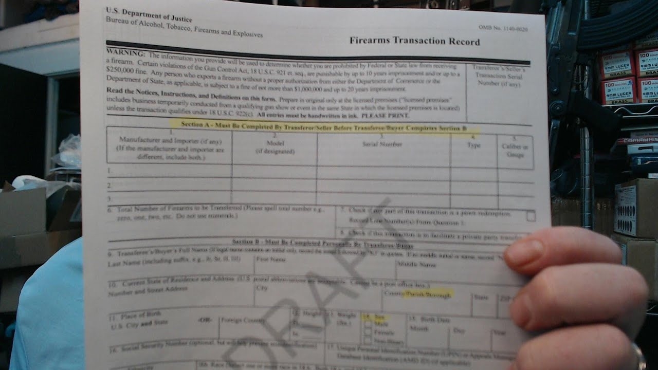 Form 4473 How To Fill Out