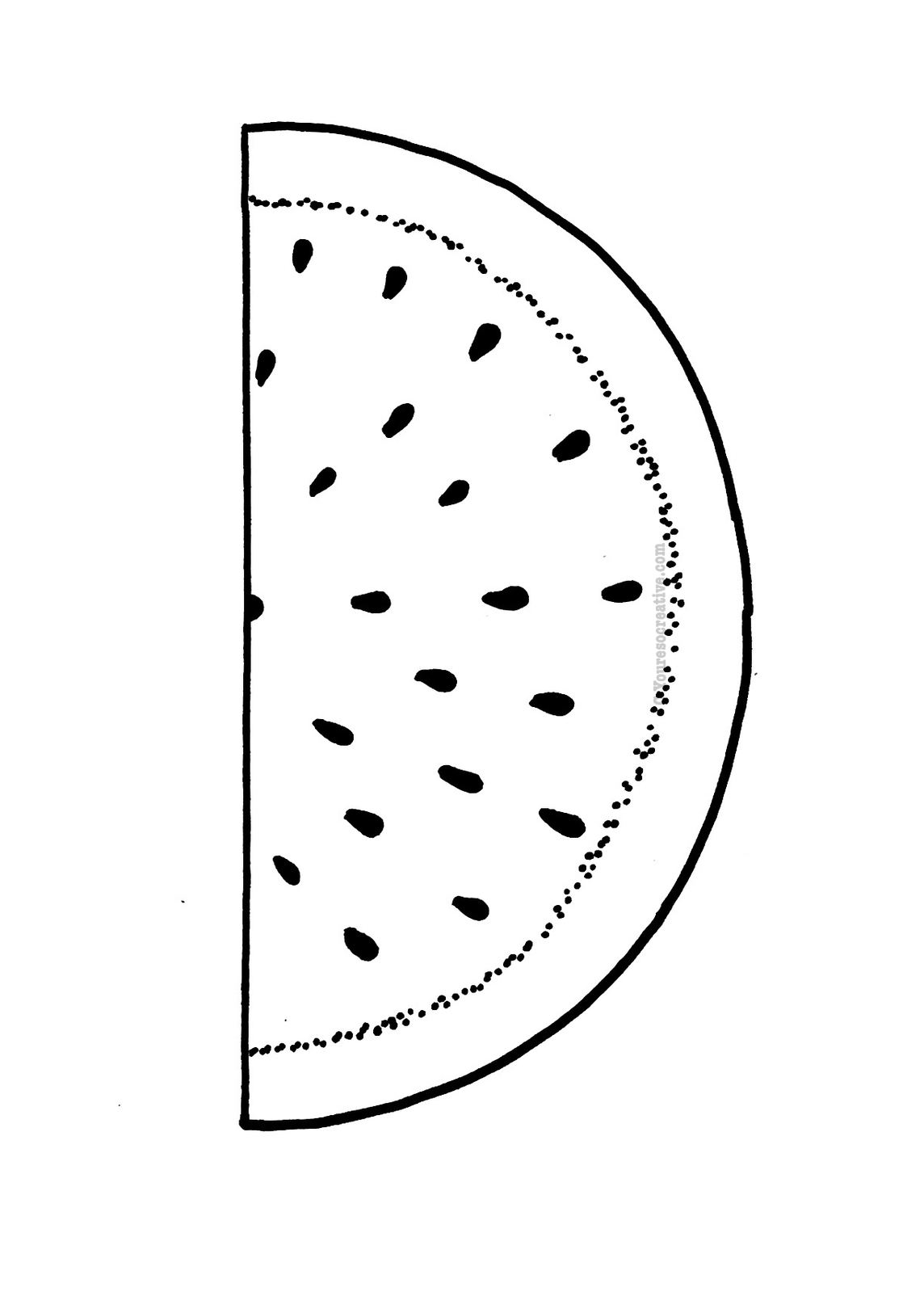 Watermelon Template Printable