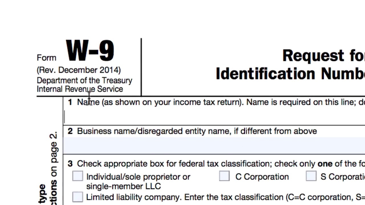 Form W-9 Irs C Notice - Certified