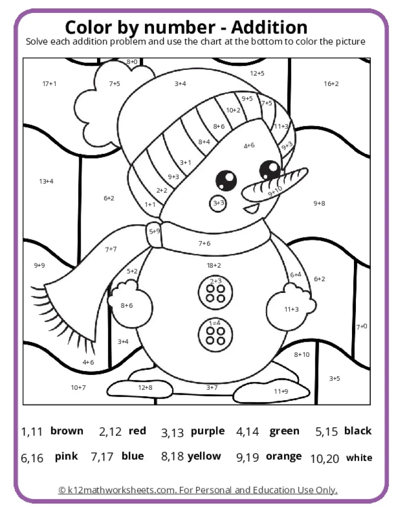 Free Printable Preschool Winter Worksheets
