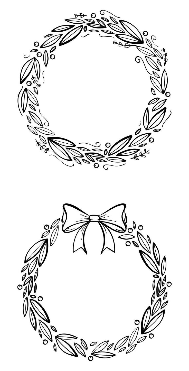 Wreath Printable Template