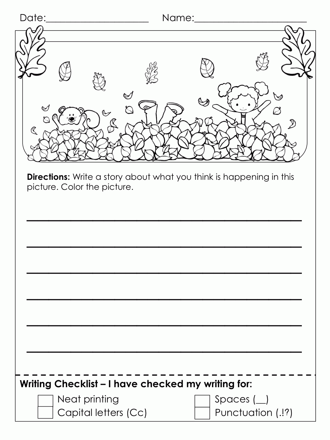 Writing Worksheets For Creative Kids Free PDF Printables 