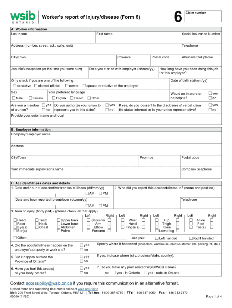 Wsib Form 6 Online Fill Out amp Sign Online DocHub