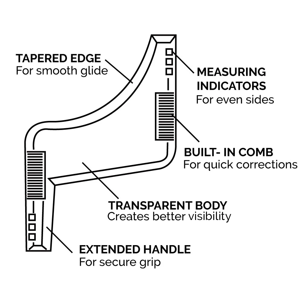 Zeus Edge Up Beard Shaping Template Tool Zeus